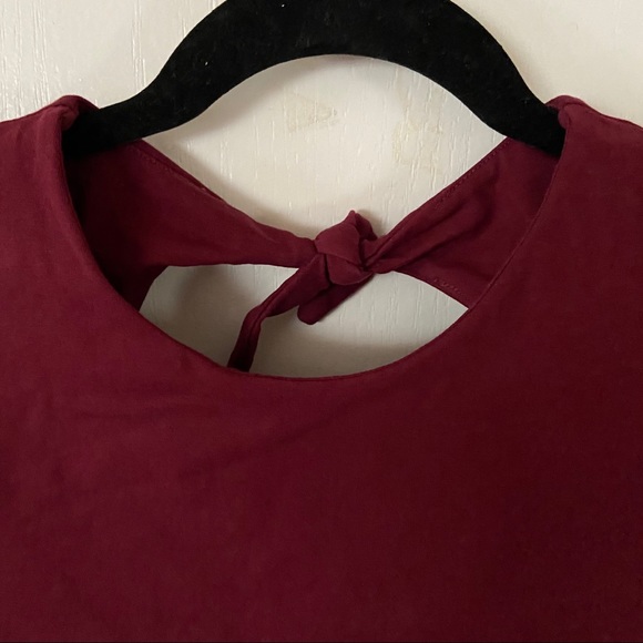 Deep Red/Burgundy Skater Dress - Picture 3 of 6